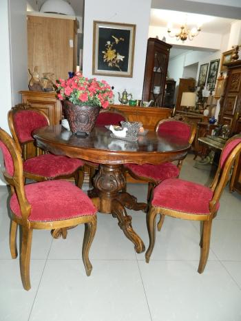 masa stil lemn cu scaune/'/'